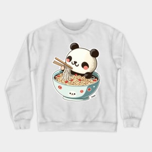 Panda eating ramen Crewneck Sweatshirt